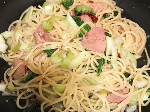 豚レバーと青梗菜の塩焼きそば